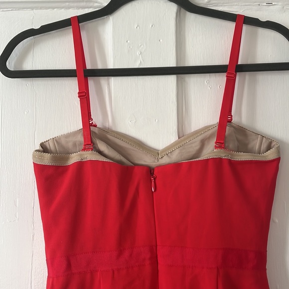 BCBGMAXAZRIA Red Corset Dress w/ Pockets - Picture 5 of 12